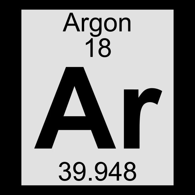 Elements 18 - ar (argon) - Full (white)