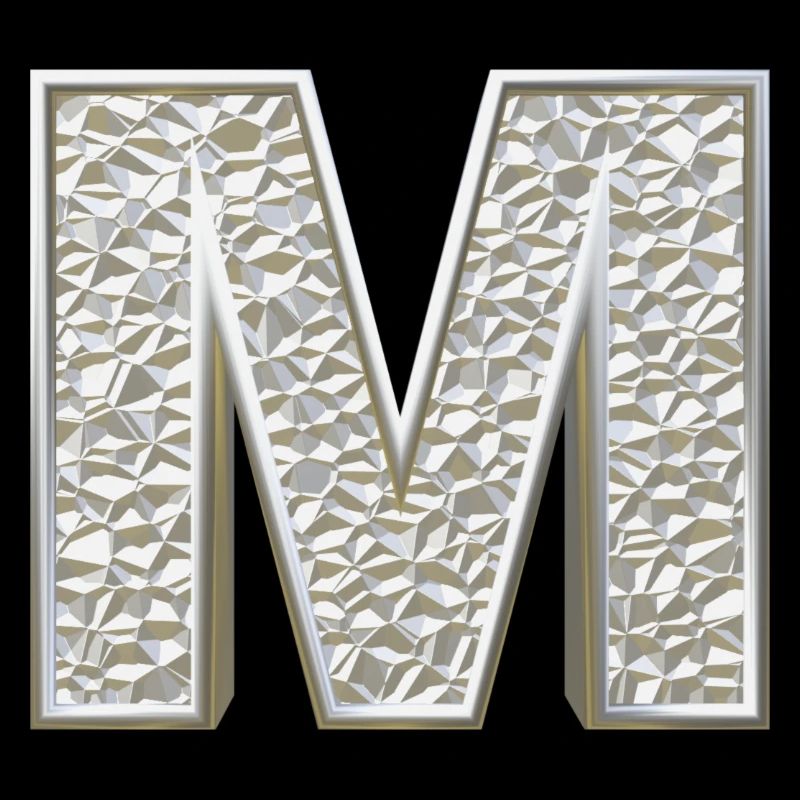 M, letter, letter M, initial, initial M, monogram,