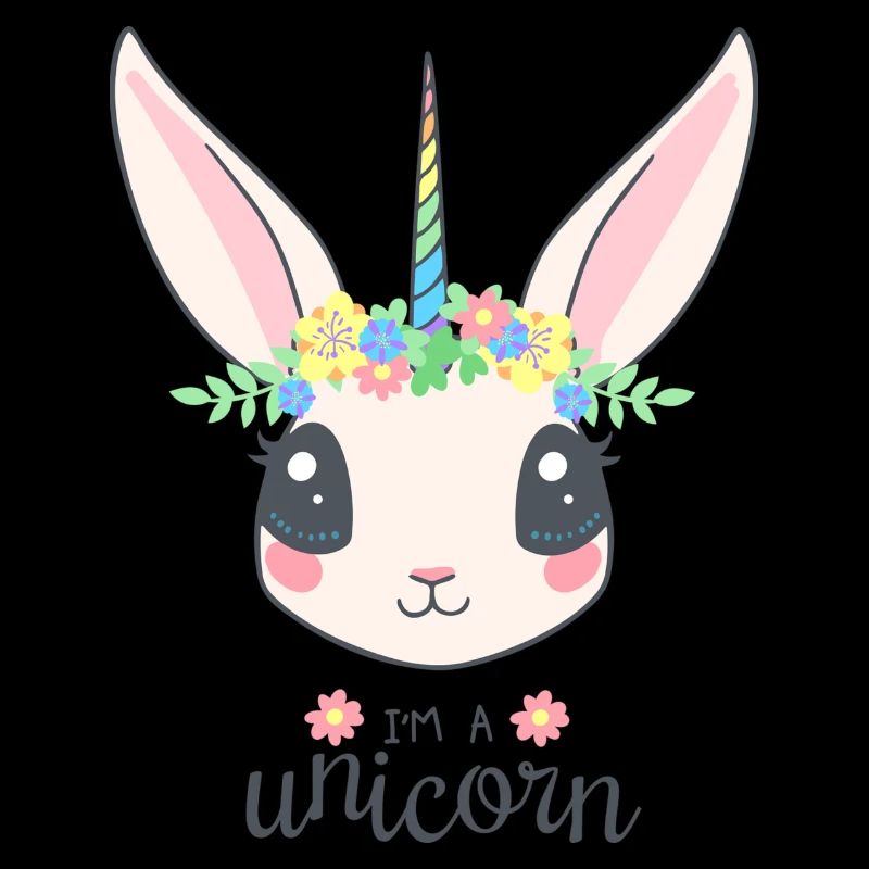 Pastel Rabbit with Floral Crown