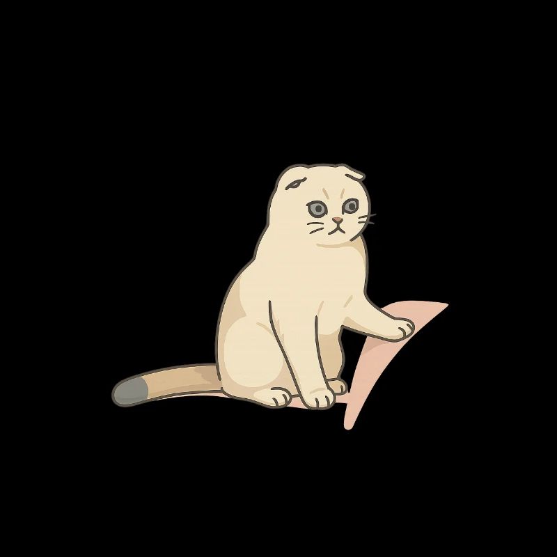 Cute Cat with a Melancholic Expression