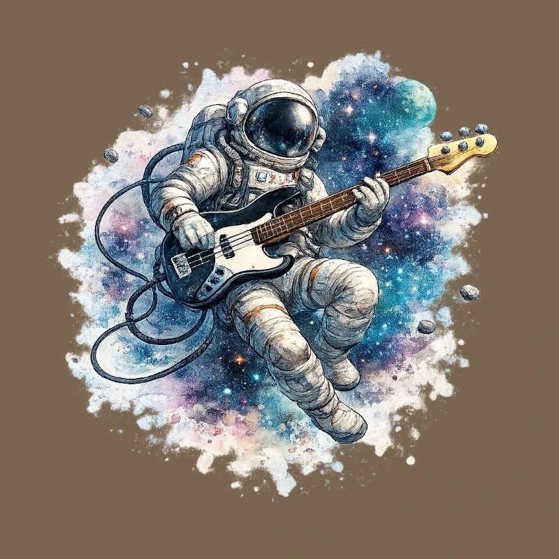 Astronaute spatial avec basse
