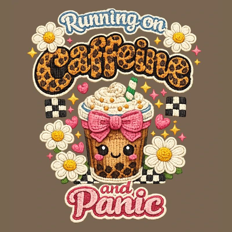 Coffee Chaos Patch Leopard Latte