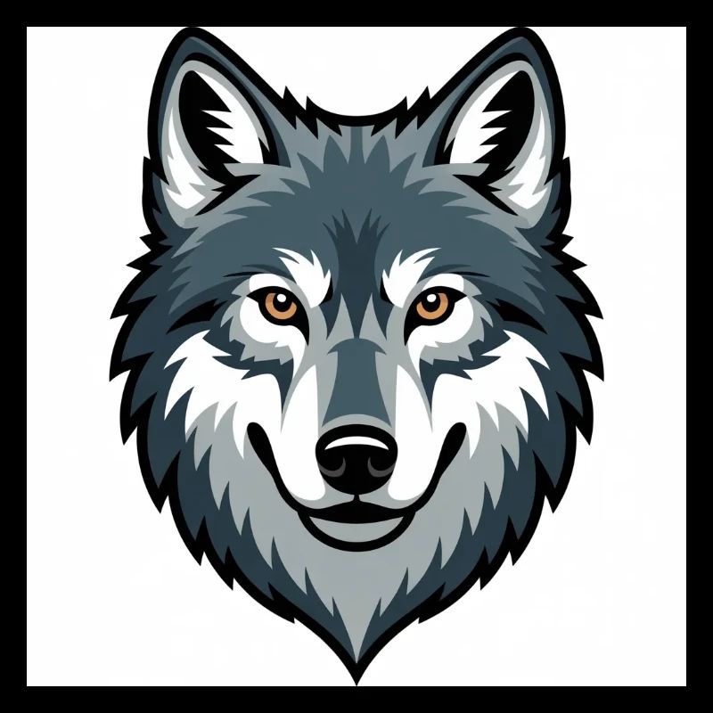 Wolf Head – stylized illustration