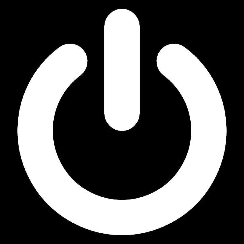 Bouton d'alimentation blanc