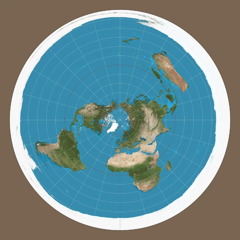 Flat earth map