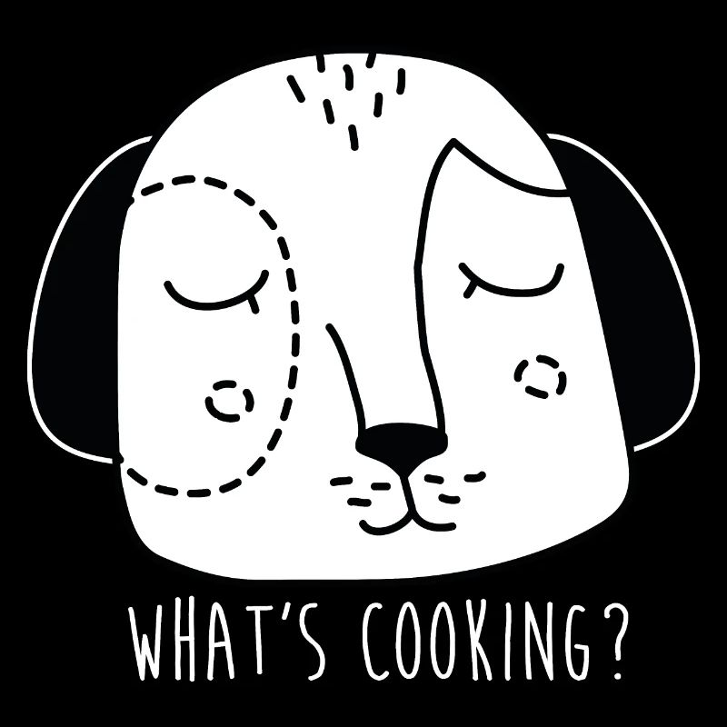 Visage de chien de dessin animé avec dire