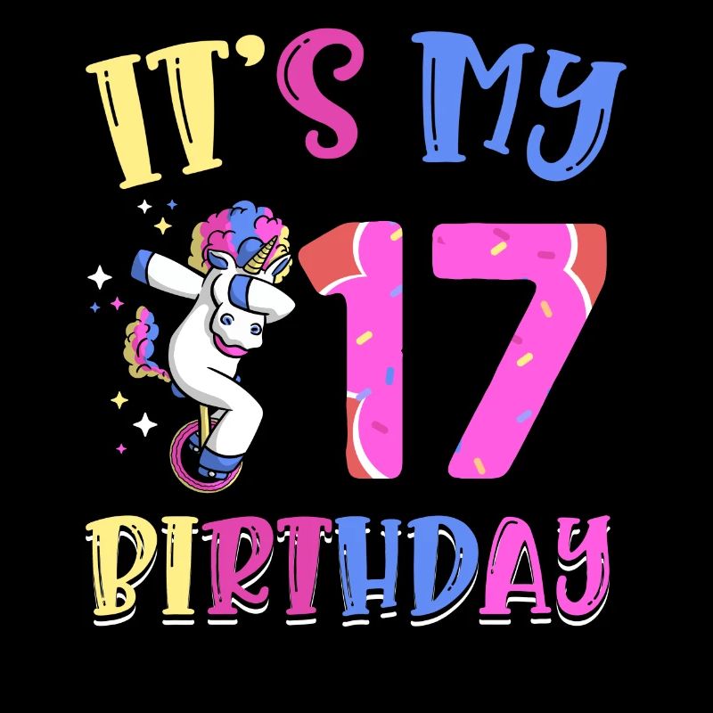 C’est mon 17e anniversaire de poney licorne éclatant