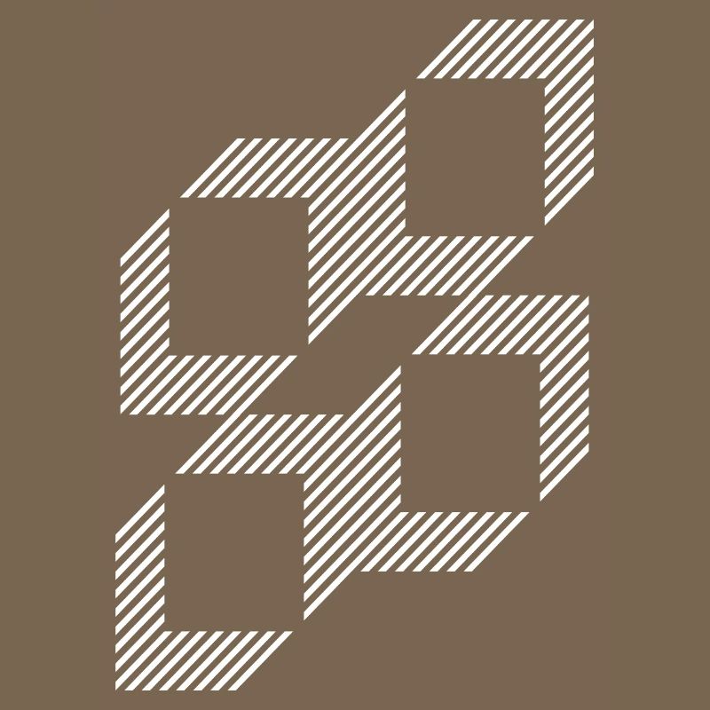 Geometric Stripe Squares Grid