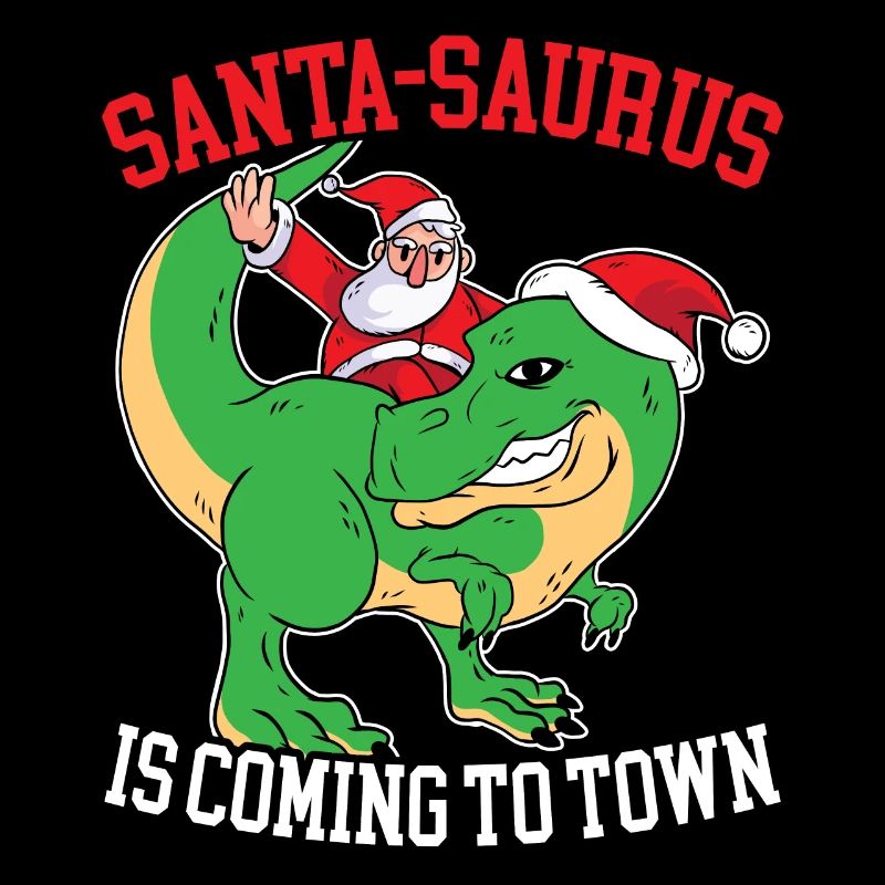 Dinosaur Christmas Tree, Santa Claus,
