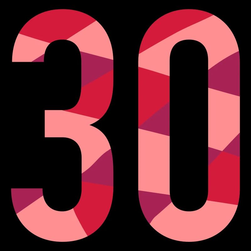 30ème anniversaire - Nombre dans la conception du polygone