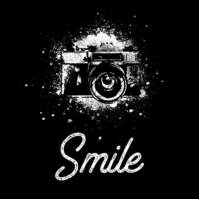 Smile Retro Camera Please Smile