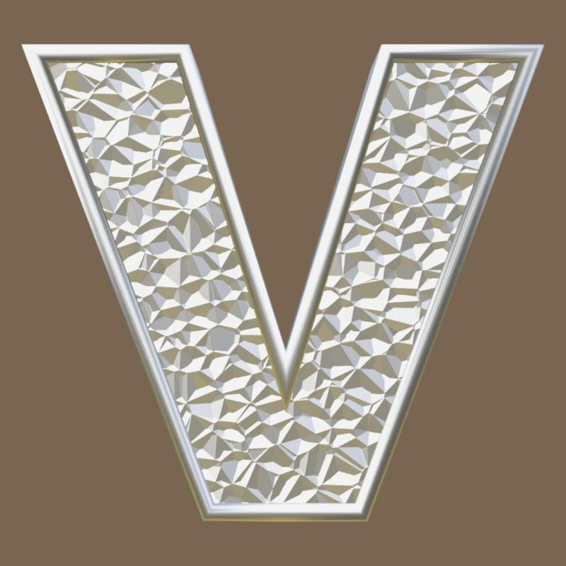 V, lettre, initiale, monogramme,
