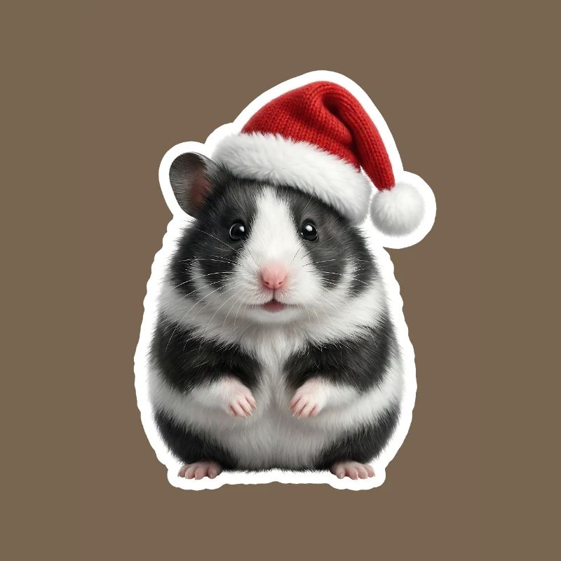 Small hamster with full cheeks