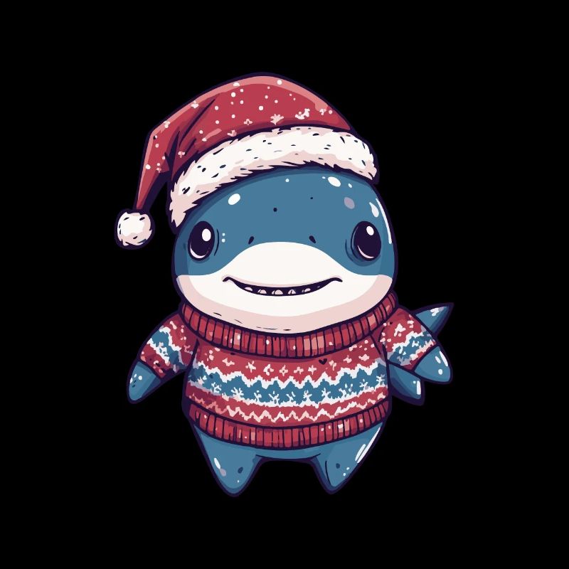 Bande dessinée de Noël requin