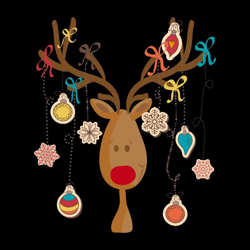 Élan avec décoration d’arbre de Noël