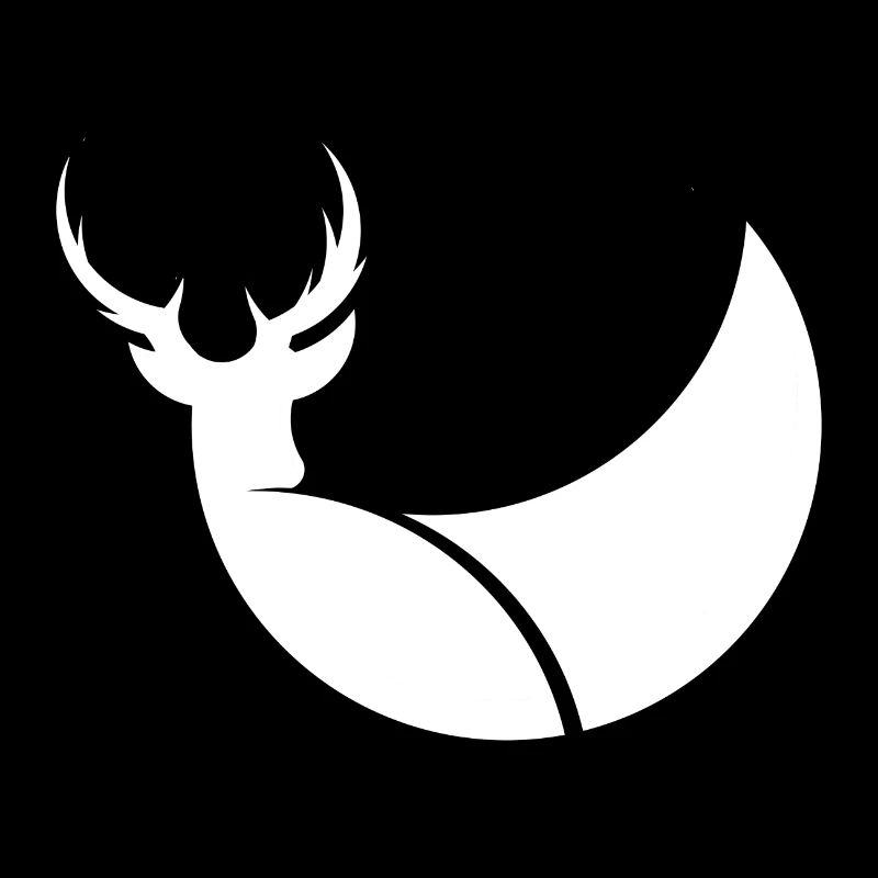 Deer cerf design logo illustration idée cadeau