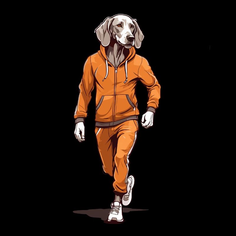 Weimaraner Jogging Motif