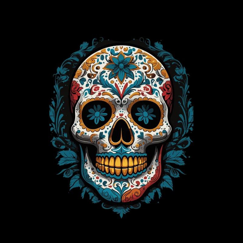 Dia De Muertos Mexico Sugar Skull Design