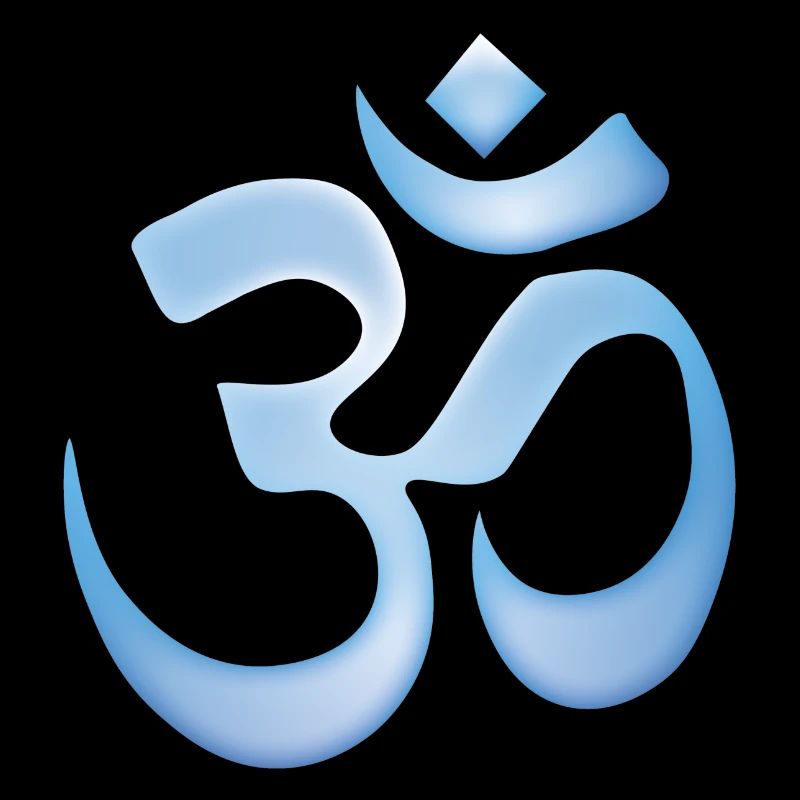 Om (Aum) Blue Symbol
