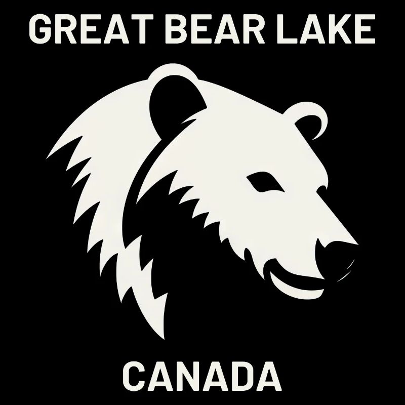 Conception de silhouette du lac de l’Ours - Vacances à