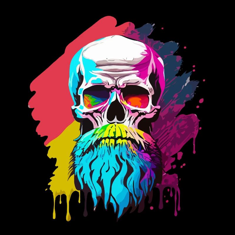 Skull hipster couleur