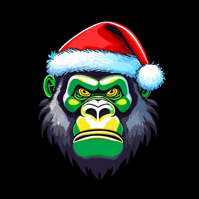 Visage Gorille Noël