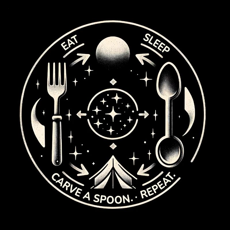 Manger, Dormir, Bushcraft, Répéter