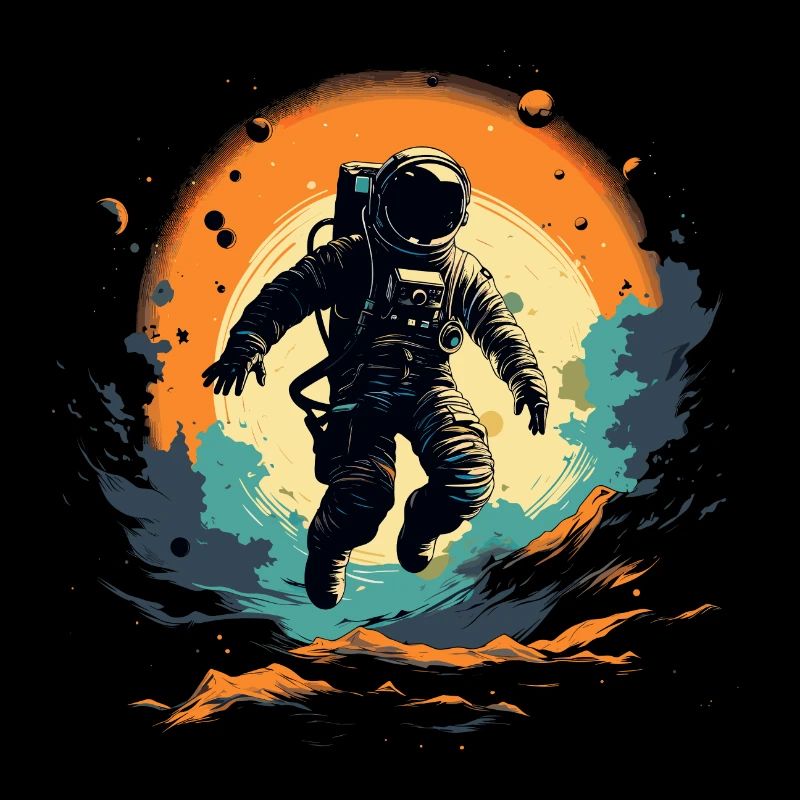 Abstract Astronaut Planet Space