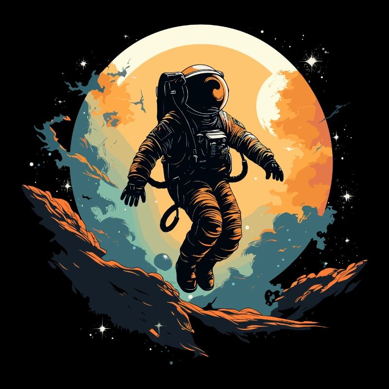 Abstract Astronaut Planet Space