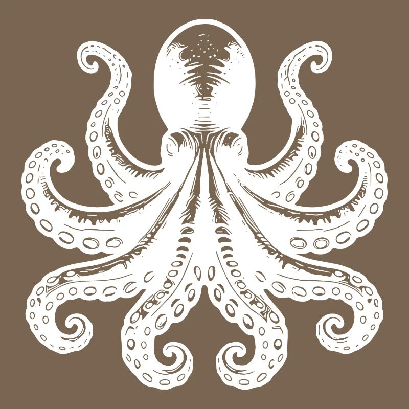 Grim Squid Octopus with Eight Arms
