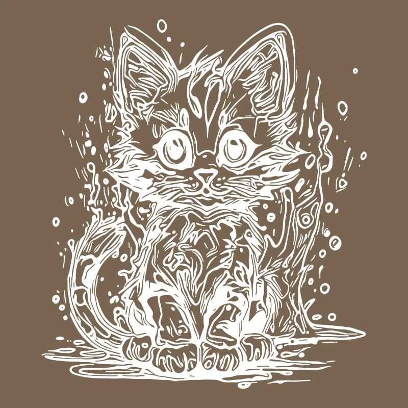 Mignon petit chat du chat poté dans le style graffiti
