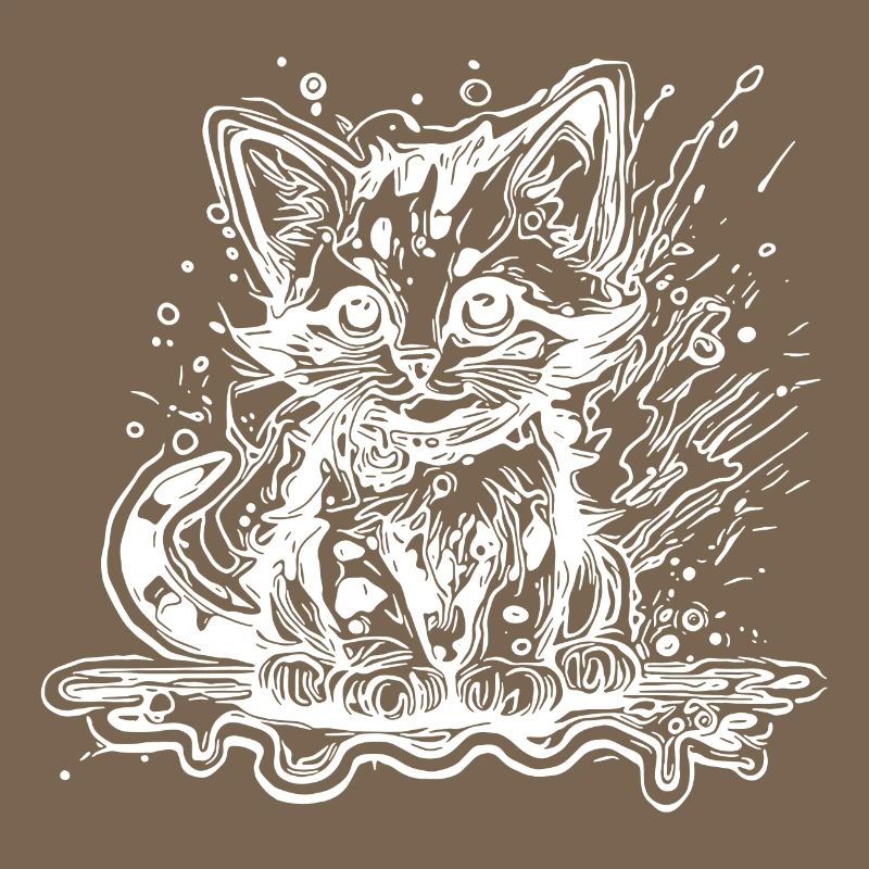 Mignon petit chat du chat poté dans le style graffiti