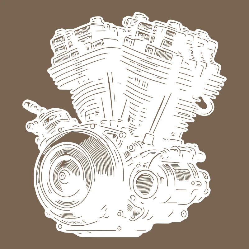Motorcycle Engine Block Cylinder Fan Displacement Engine