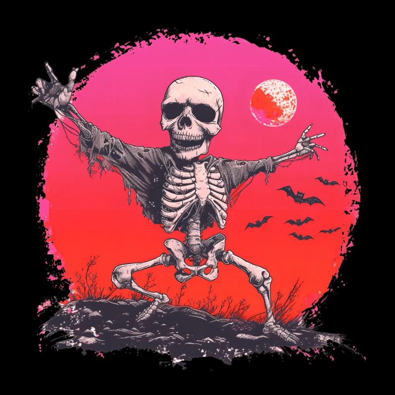 Dancing Skeleton Skull Halloween