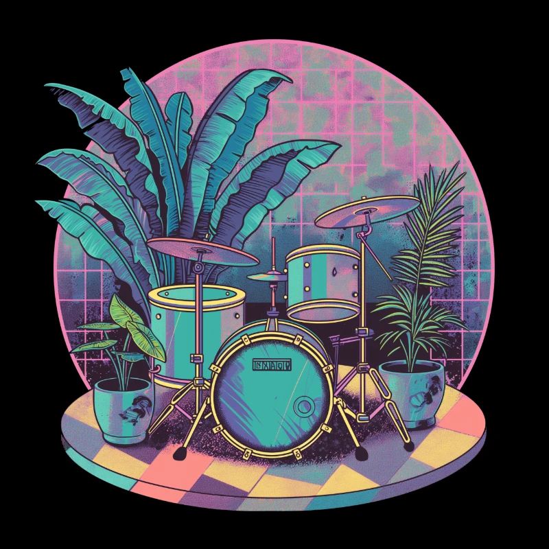 Plantes et musique - Impression de mode de haute qualité