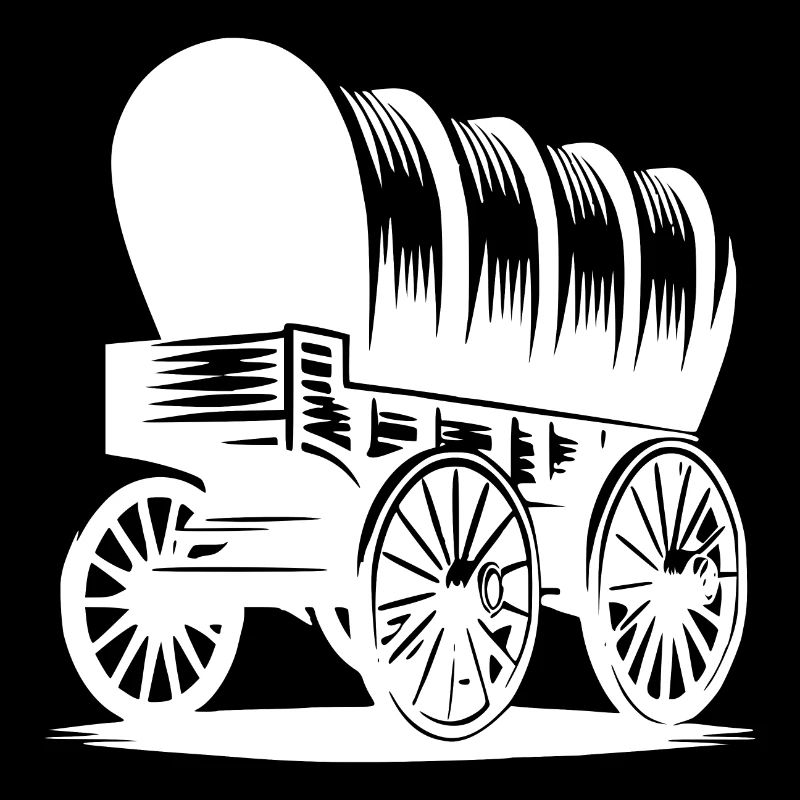 Chariot couvert pour chevaux