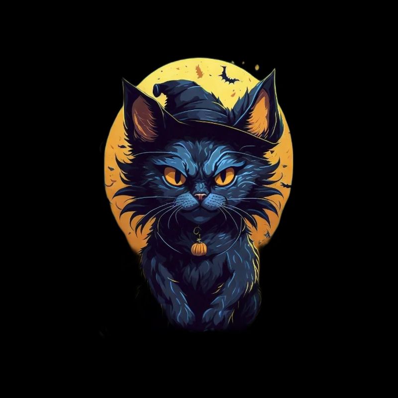 Spooky Cat and Pumpkin Head: A Scary and Funny