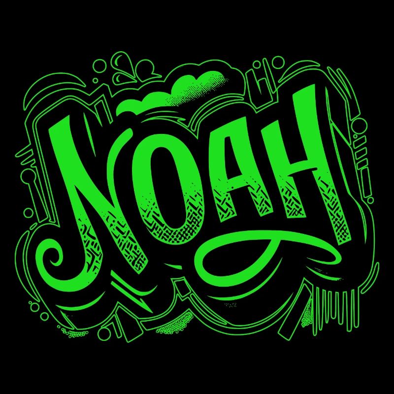 Noah Name Graffiti Green