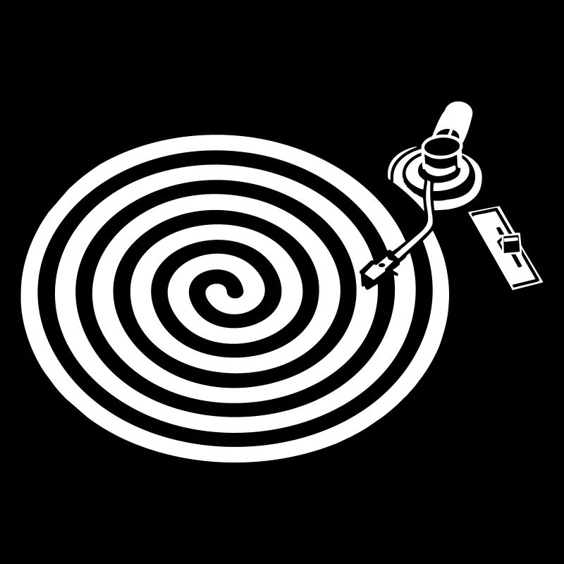 Turntable vinyl spiral