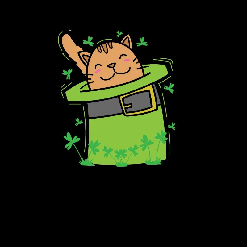 Cat in a Green Hat St. Patrick's Day