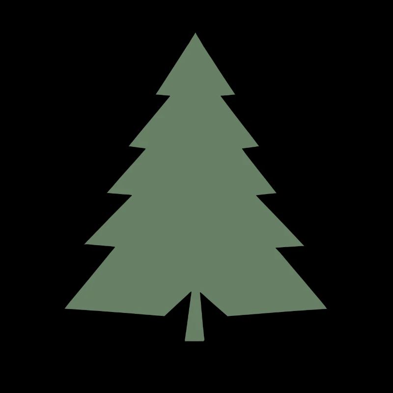 Green Christmas Tree Christmas Tree Silhouette