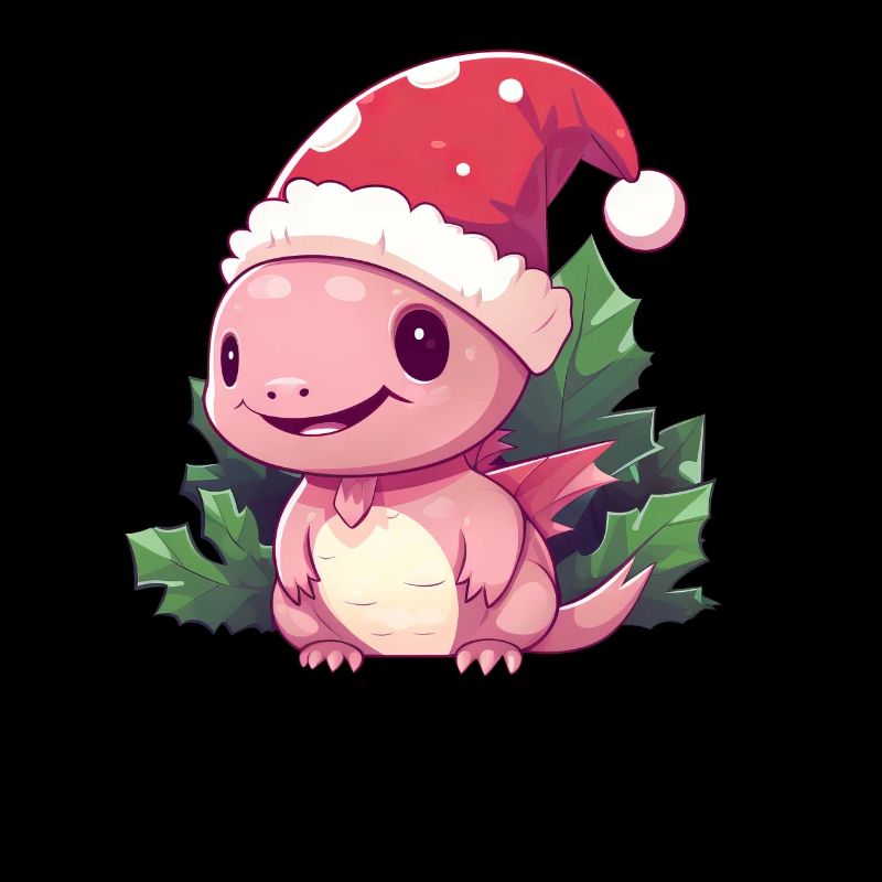 Christmas Axolotl Mistletoe