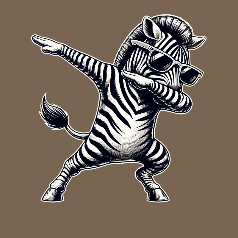 Cool Zebra Dabbing Dance Move Zebra