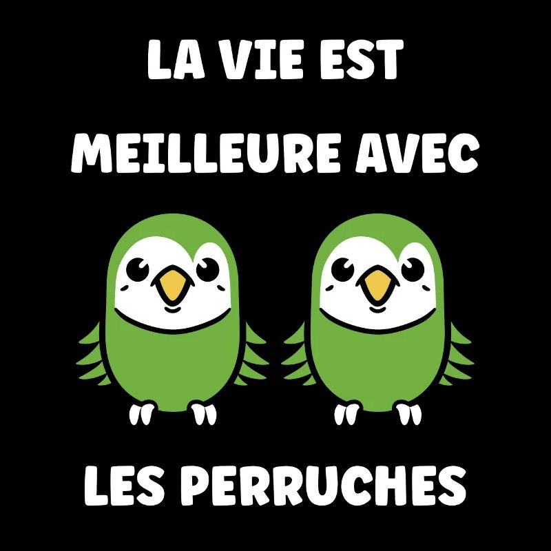 Oiseaux perruches humour petite perruche