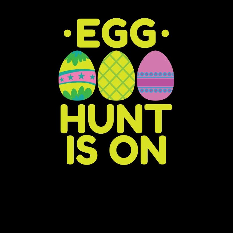 Egg Hunt is on Easter Colorful Easter Eggs