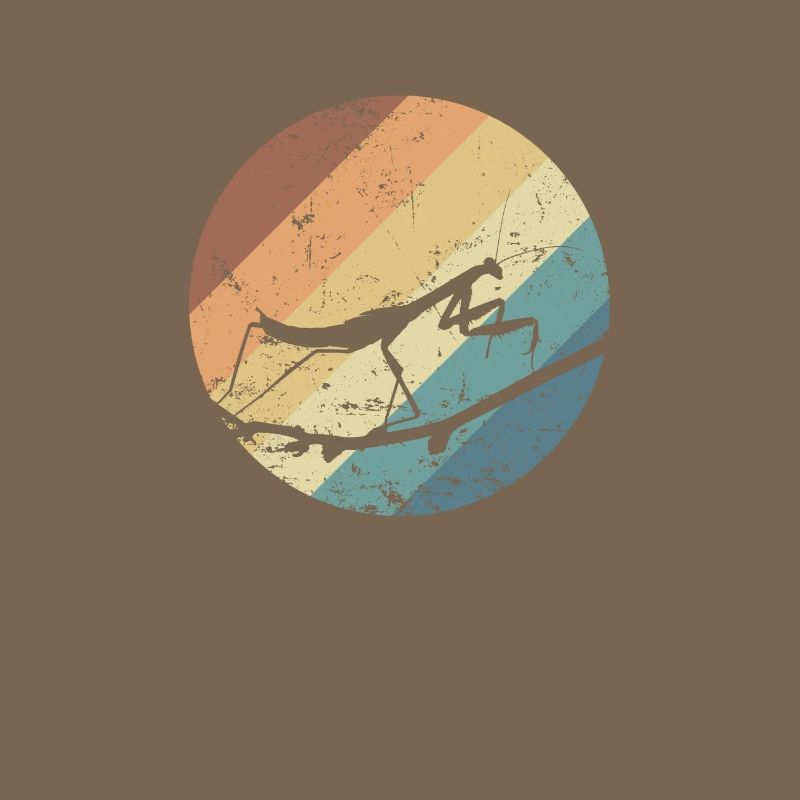 Praying mantis in gradient