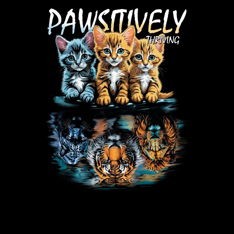Cats Reflection Motivational Mindset - Cats for