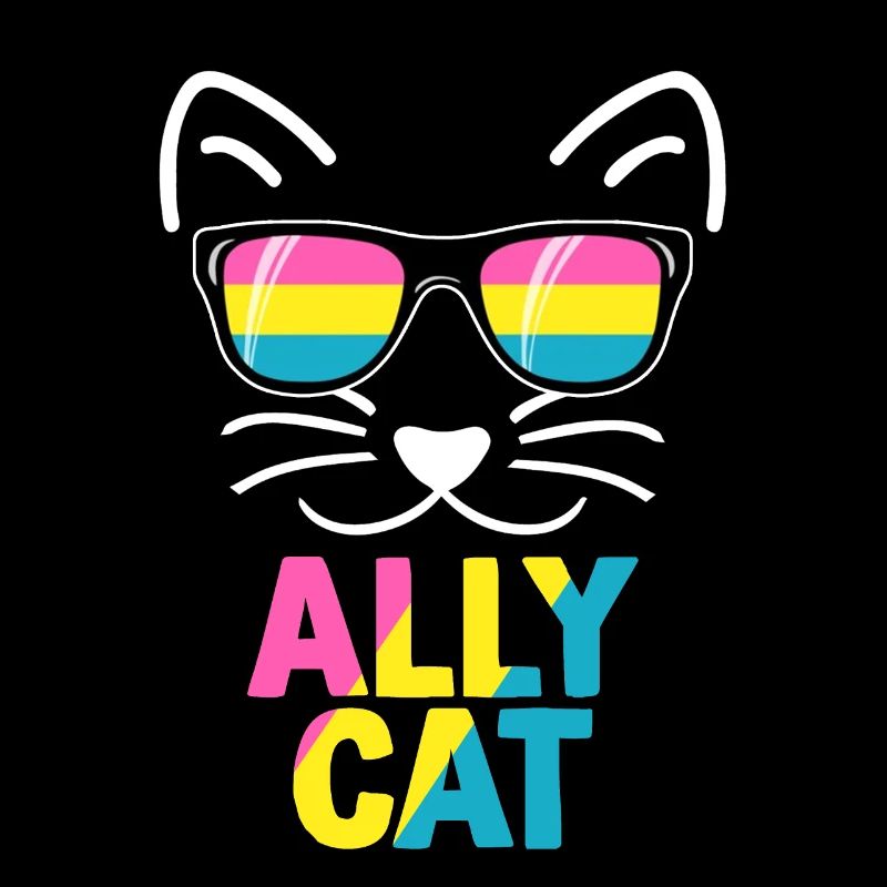 Ally Cat Pansexual Stuff Pan Pride Flag LGBTQ