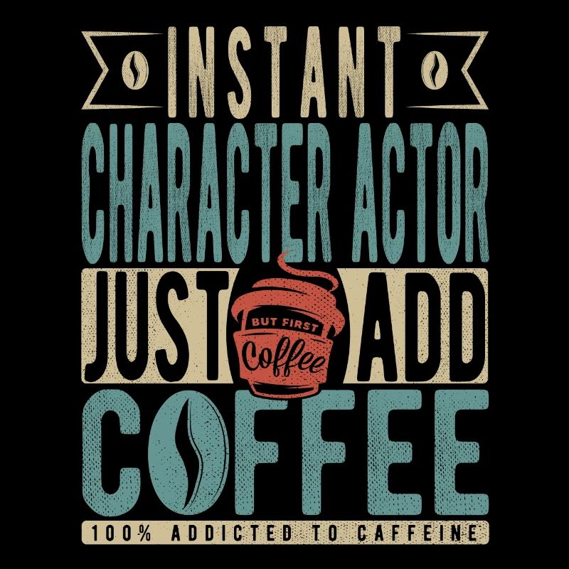 Acteur de personnage instantané Il suffit d’ajouter du café