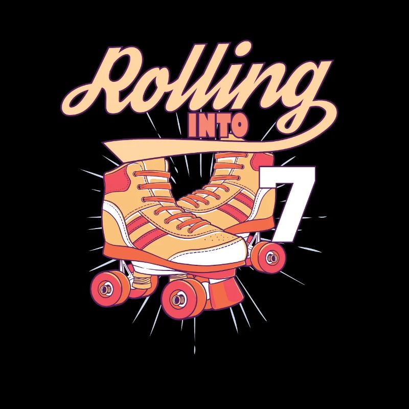 Rolling Into 7 Roller Skating Birthday Party